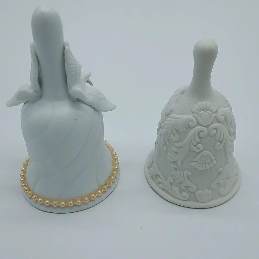 New 2pc. Ceramic Cake Topper Bridal Bells Wedding/Shower/Gift